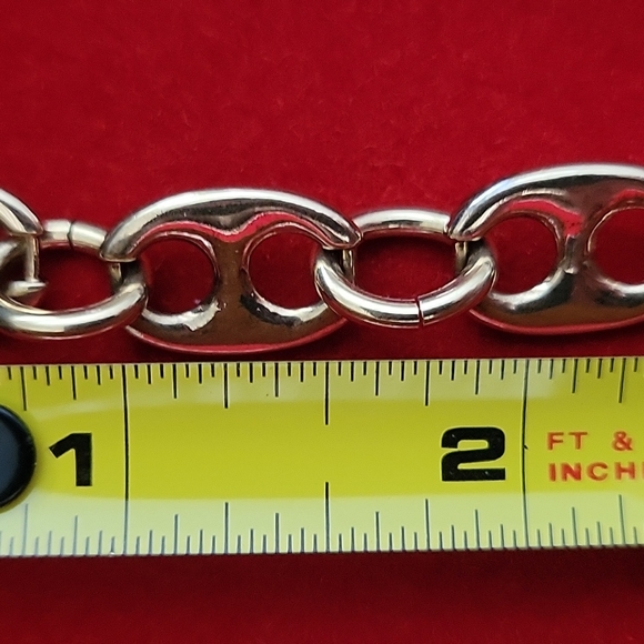 925 Gold Anchor Mariner Bracelet. - Picture 3 of 5